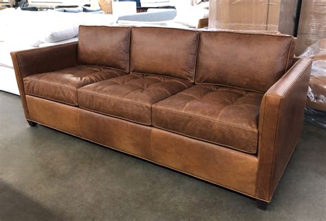 Chestnut Brown Leather Sofa | Baci Living Room