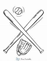 Printable Baseball Bat Coloring Page sketch template