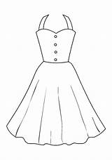 Summer Dress Coloring Page sketch template