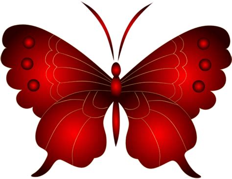 Download Free Png Download Decorative Red Butterfly Clipart - Red Butterfly Png - Full Size PNG ...