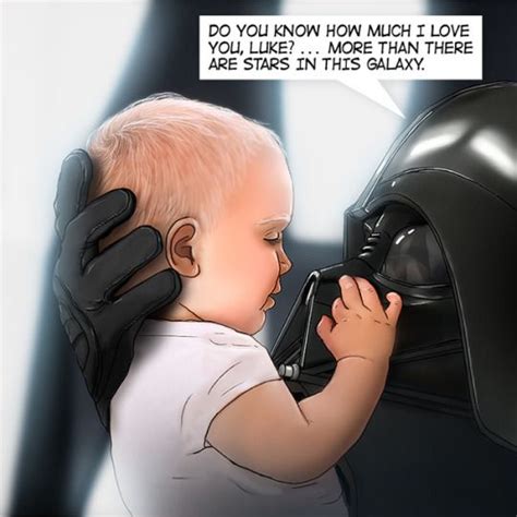 Darth Vader and Baby Luke... beautiful art by artist http://laivaaja ...