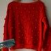Hand Knit Popcorn Sweater Loose Knit Women's Sweater Red - Etsy