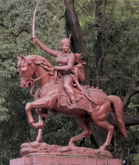 Equestrian statue of Rani of Jhansi Lakshmibai in Pune, Maharashtra India