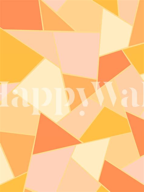 Yellow Orange Geometric 1 wallpaper - Happywall