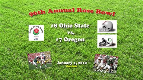 2010 Rose Bowl (Ohio State v Oregon) One Hour - YouTube