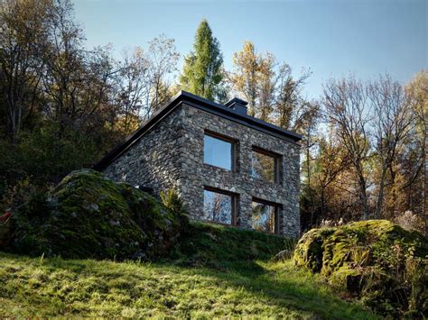 Modern Stone Cabin in Northern Italy is a Romantic Gem