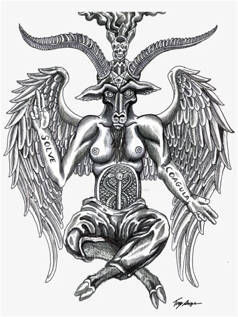 Image Stock Baphomet Drawing - Lucifer Hand Symbol PNG Image ...