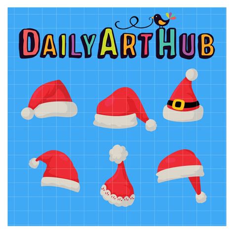 Santa’s Hat Clip Art Set – Daily Art Hub // Graphics, Alphabets & SVG