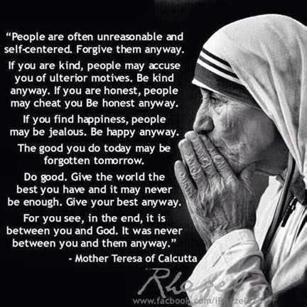 Catholic News World : Catholic Quote to SHARE by Mother Teresa "Forgive ...