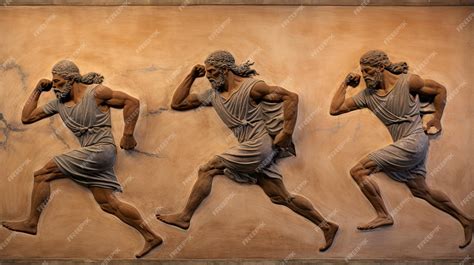 Premium AI Image | Ancient Greek athletes competing in the Olympics