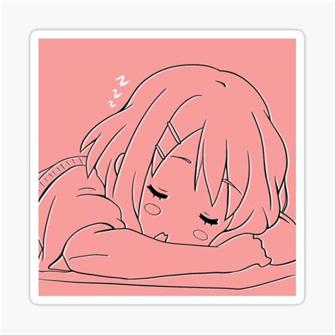"Anime Girl Sleeping" Sticker for Sale by EstherLipofago | Redbubble