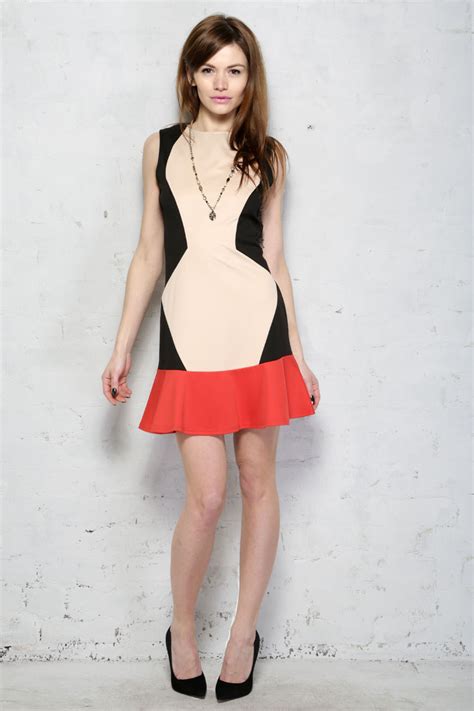 Sugarhill Boutique Shimmy Dress - Colour Block Dresses - Vintage Wiggle Dress