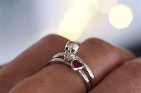 Skull Ring Diamond Skull Ring Silver Skull Ring Gold Skull | Etsy