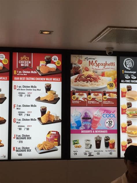 The McDonalds menu in the Philippines. Spaghetti and McDoos : r ...