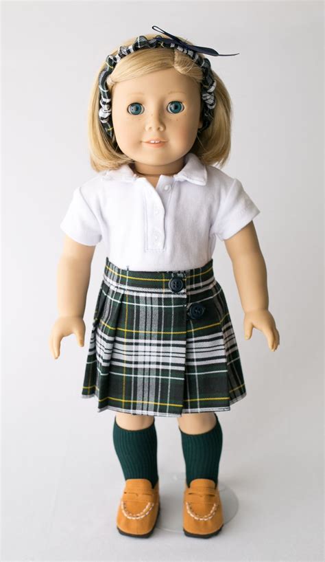 School Uniform Kilt for American girl Doll Plaid #61 American School Uniforms, Cute School ...