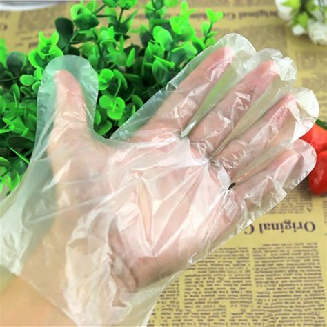 OnnPnnQ 50Pcs/Set Disposable Gloves PE Multifunctional cooking Cleaning ...