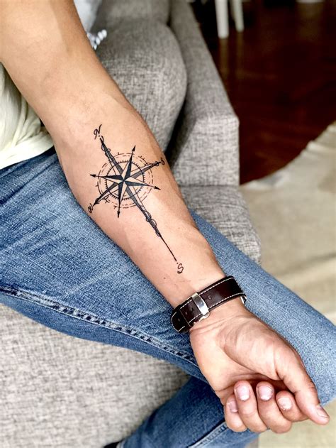 Compass Tattoo Forearm
