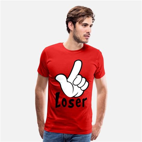 Loser Hand Sign Language Gesture Humor Men’s Premium T-Shirt | Spreadshirt