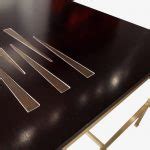 re: 378 ebony and brass coffee table with inset Pamela Sunday hand made stoneware tiles ...