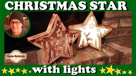 Making a christmas star with lights | Scroll saw project | Woodwork christmas ornaments - YouTube