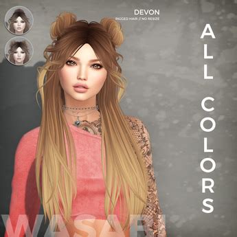 Second Life Marketplace - Wasabi // Devon Mesh Hair - All colors