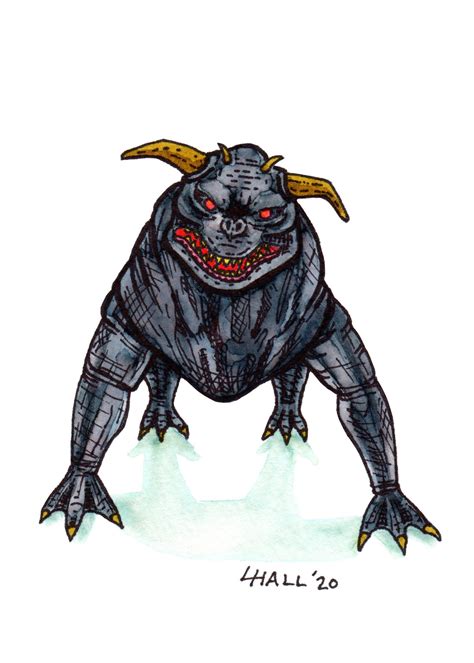 Zuul Ghostbusters Ink and Watercolor Marker Fan Art - Etsy