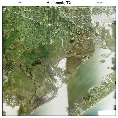 Aerial Photography Map of Hitchcock, TX Texas