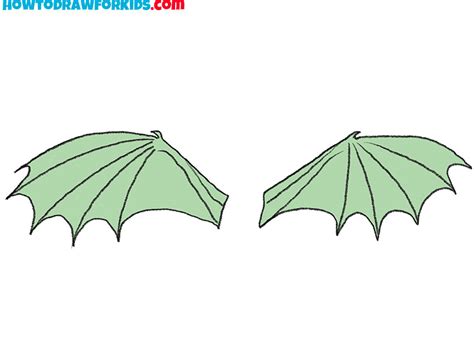How to Draw Dragon Wings - Easy Drawing Tutorial For Kids