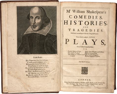 William Shakespeare | Comedies, Histories, and Tragedies, 1685, THE ...