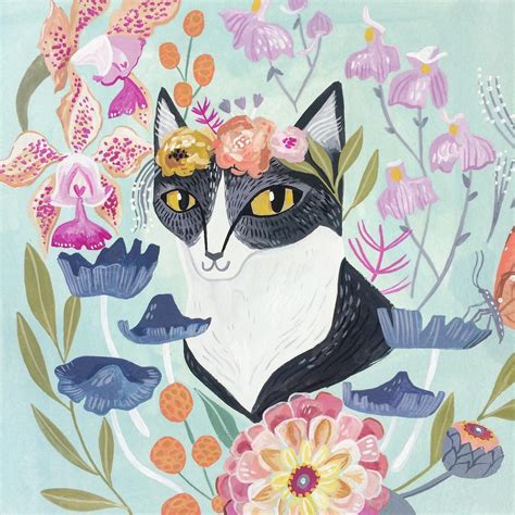 Gouache Illustrations of Florals and Fab Felines by Rae Ritchie