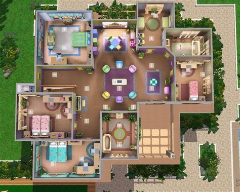 Sims Modern Mansion Layout