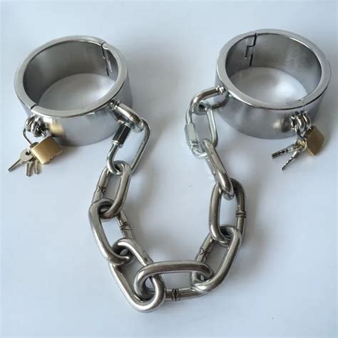 Detachable Heavy Leg Irons Metal Bondage Restraints Stainless Steel ...