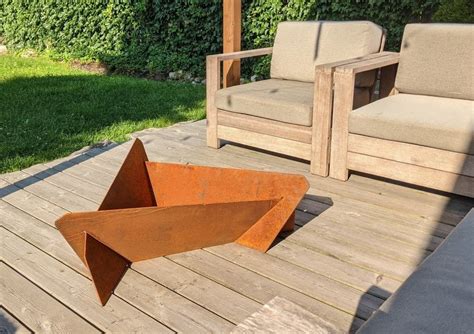 Corten Steel Fire Pit - Etsy