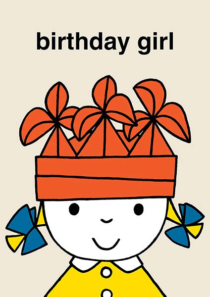 Miffy Dick Bruna Birthday Girl - Malarkey Cards