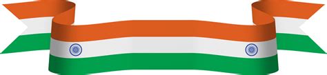 India flag ribbon banner 12001504 PNG