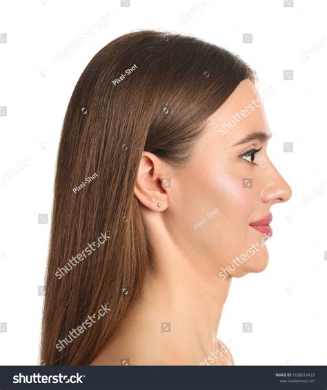 Young Woman Double Chin On White Stock Photo 1638019423 | Shutterstock