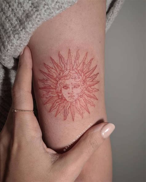 Red Tattoo , red sun , sun Tattoo . Helios | Dövme stili, Dövme deseni, Dövme fikirleri