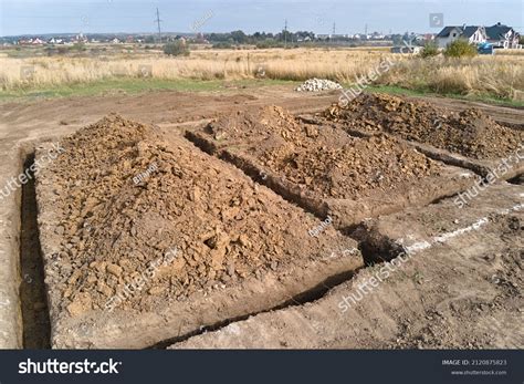 Dug Out Trench Building Works New Stock Photo 2120875823 | Shutterstock