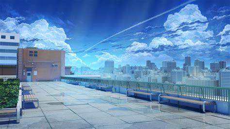 Anime School Rooftop Night Wallpapers - Wallpaper Cave