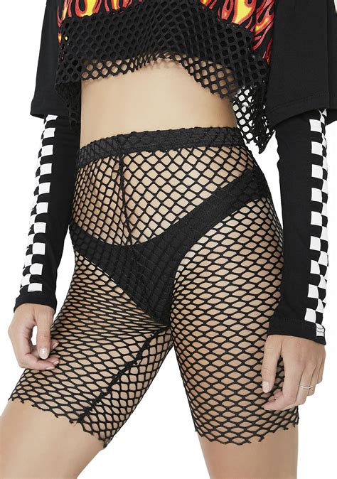 Black Sheer Mesh Bike Shorts | Dolls Kill