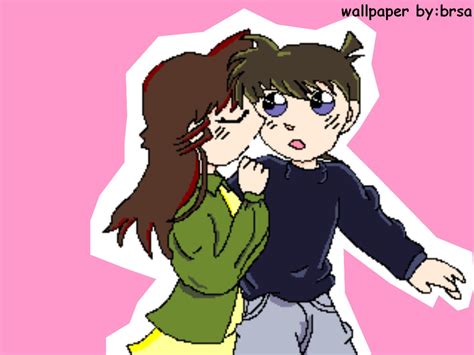 Ran and Shinichi sweat kiss by brsa on DeviantArt