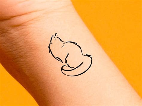 Fluffy Cat Temporary Tattoo / Cat Tattoos / Animal Tattoos - Etsy