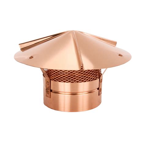 Copper Cone Top Chimney Cap w/ Screen | FAMCO Rain Cap, Copper Gutters ...