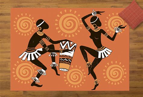 African Woman Rugs, African Couple Rugs, African Dancers Rug, Ethnic Rugs, Luxury Rug, Door Mat ...