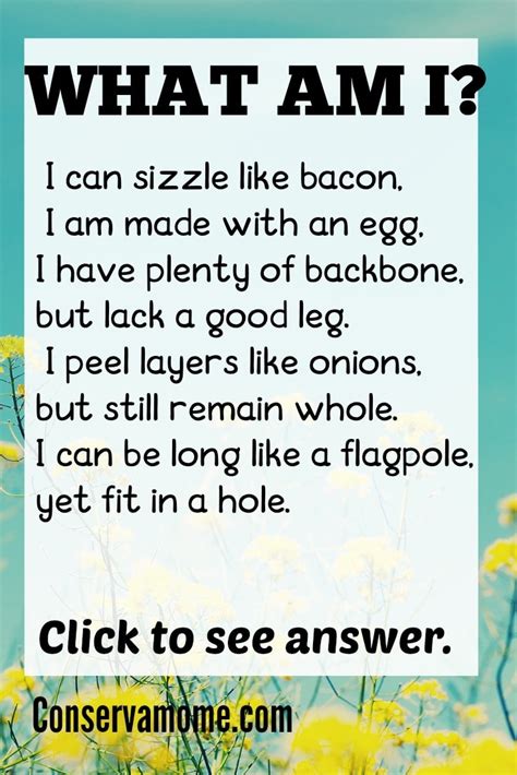 Some Fun and Tricky Riddles To Get your Brain Going. - ConservaMom