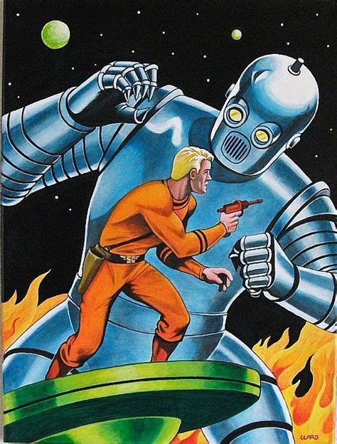 Giant Robot Comics Vintage, Vintage Robots, Retro Robot, Arte Robot, Robot Art, Arte Sci Fi, Sci ...