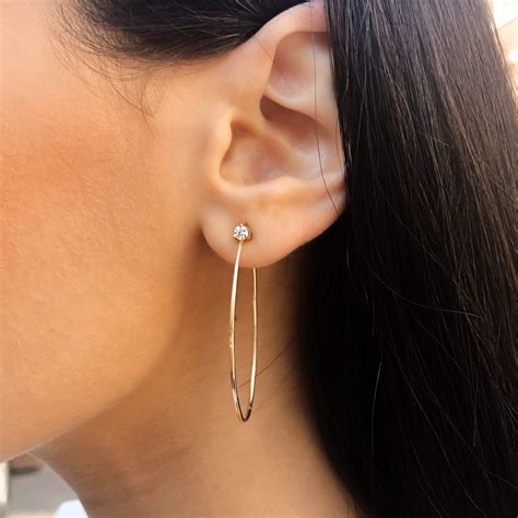 Diamond Stud Hoop Earrings | BE LOVED Jewelry