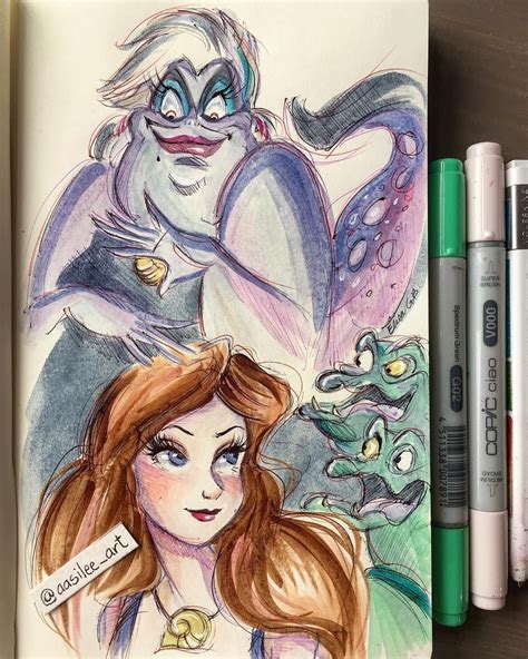 Elisa G.B. on Instagram: “*sold* Another #disneyvillain 😄, this original is listed in my etsy ...