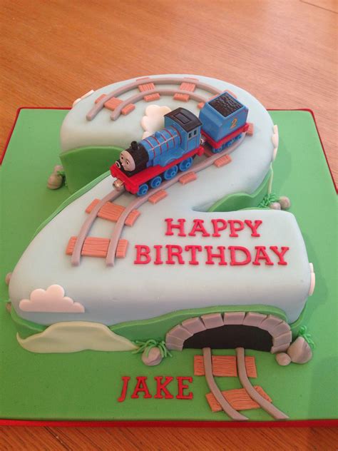 Thomas the tank engine number two birthday cake | Second birthday cakes, 2nd birthday cake boy ...