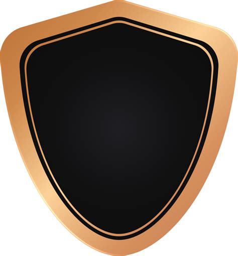 Bronze And Black Shield Badge 11811844 PNG